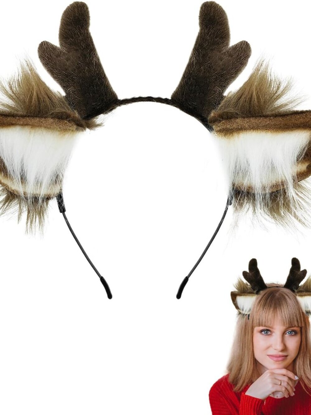 Reindeer Antlers Christmas, Deer Antlers s Reindeer Ears Birthday Party Cosplay